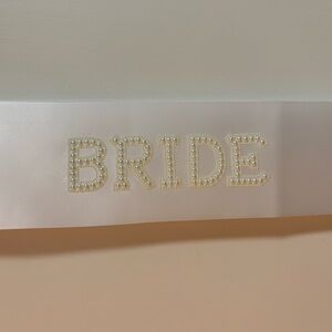 Faux Pearl Bride Sash